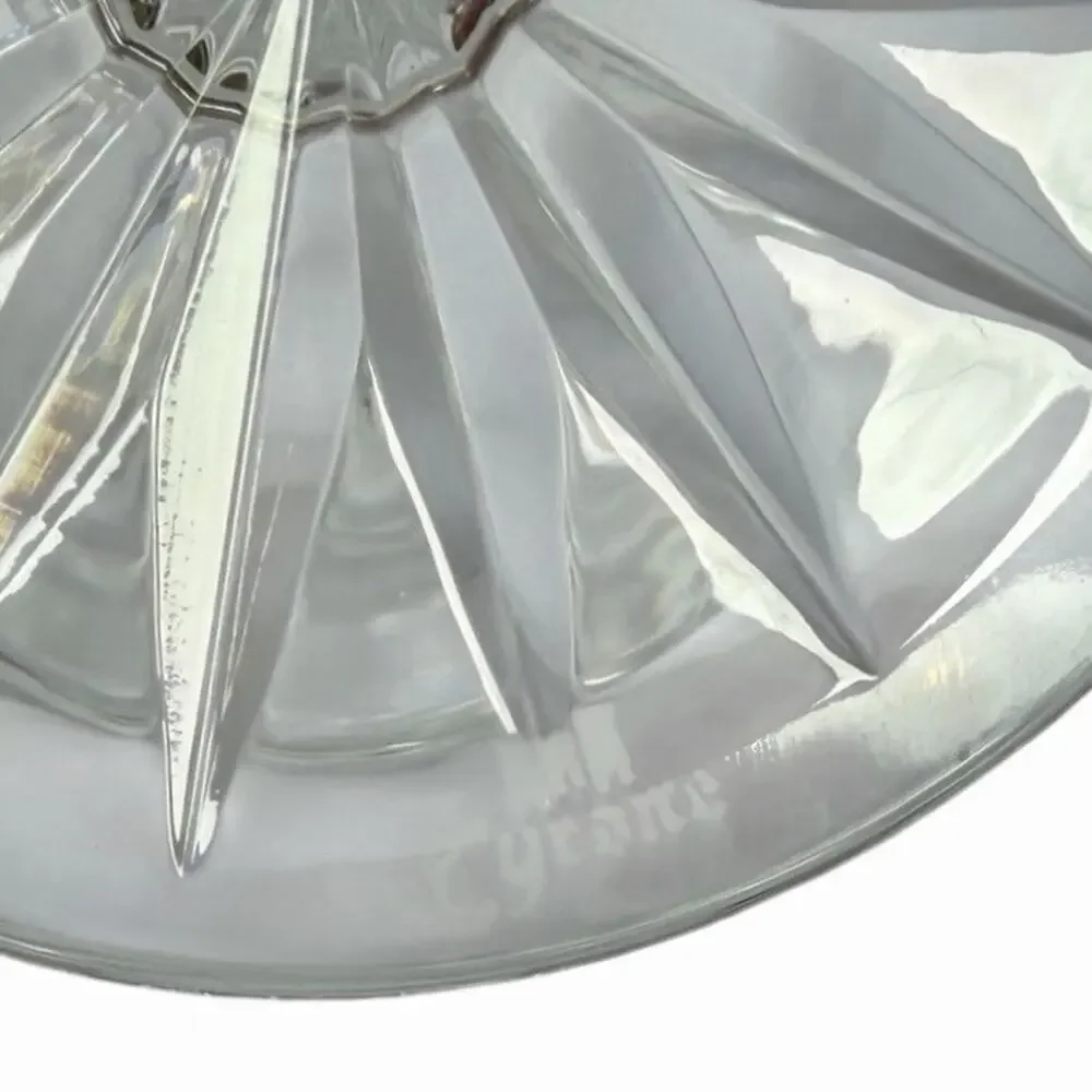 FINTONA By TYRONE CRYSTAL 2 Diamond Cut Candle Holders Ireland Retired 7 3/4 “